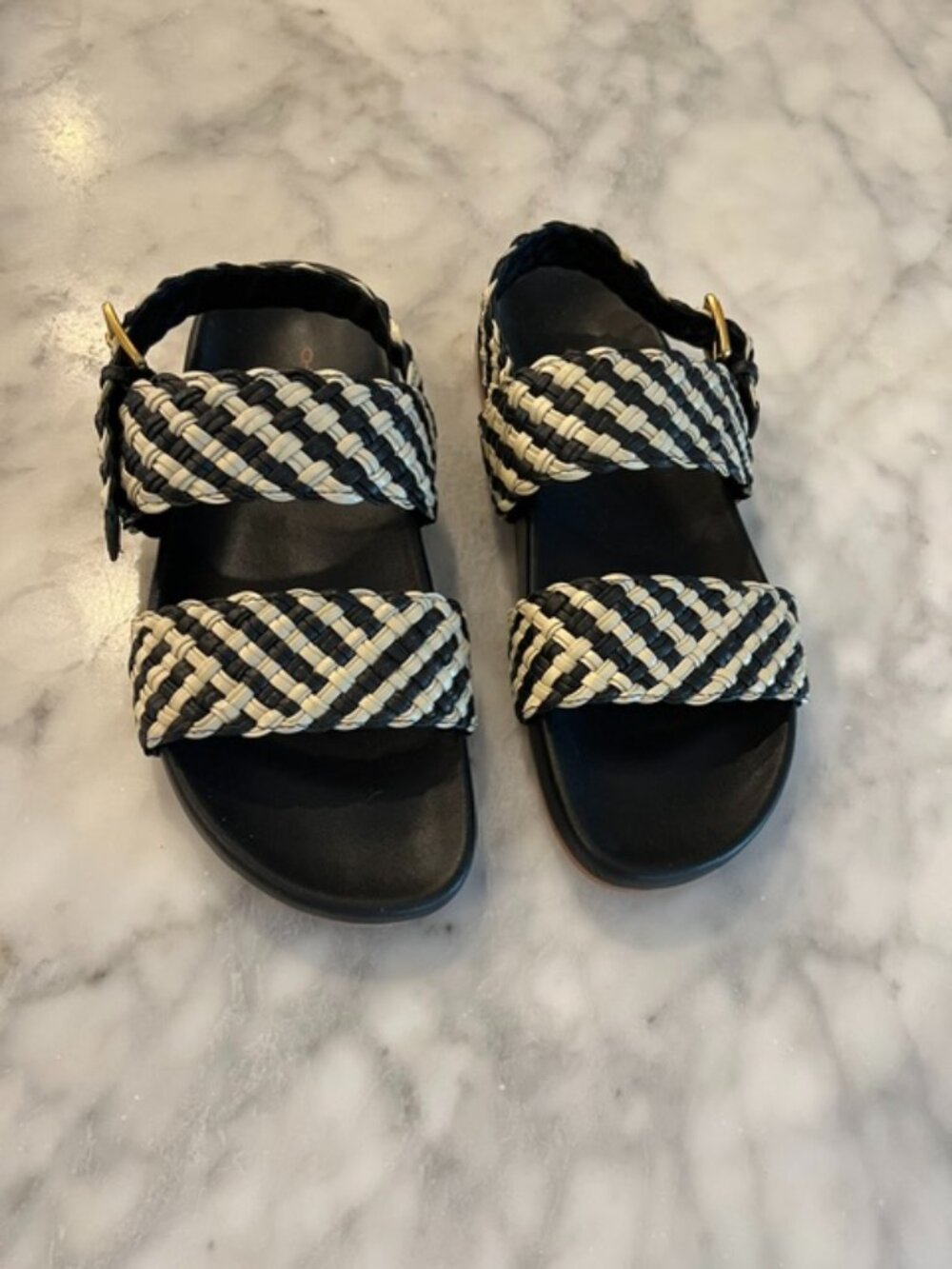 NEW Charlotte Stone Chad Woven Leather Sandals Size 8